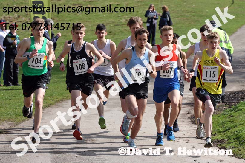Mens under-17s 5k road race, 2018 ERRA Under-17s and Under-15s 5k Champs, Sutton Coldfield. Photo: David T. Hewitson/Sports for All Pics